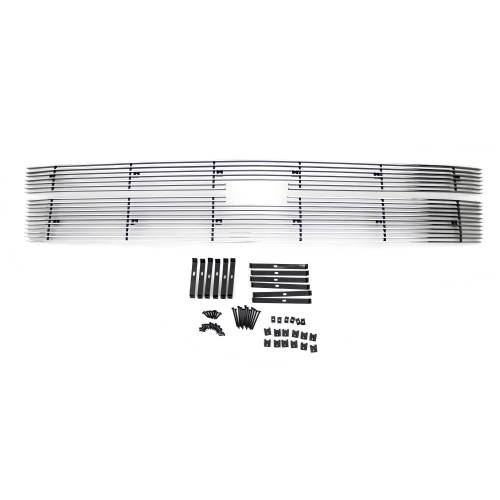 T-Rex Billet - 21114 | T-Rex Billet Series Grille | Horizontal | Aluminum | Polished | 2 Pc | Overlay