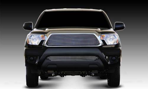 T-Rex Billet - 25938 | T-Rex Billet Series Bumper Grille | Horizontal | Aluminum | Polished | 1 Pc | Overlay