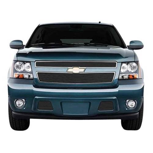 T-Rex Billet - 21051B | T-Rex Billet Series Grille | Horizontal | Aluminum | Black | 2 Pc | Overlay