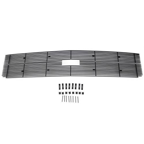 T-Rex Billet - 21122B | T-Rex Billet Series Grille | Horizontal | Aluminum | Black | 2 Pc | Overlay