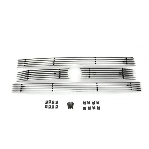 T-Rex Billet - 21573 | T-Rex Billet Series Grille | Horizontal | Aluminum | Polished | 4 Pc | Overlay