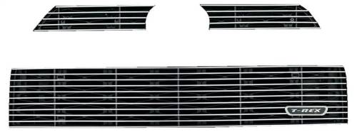 T-Rex Billet - 21949 | T-Rex Billet Series Grille | Horizontal | Aluminum | Polished | 3 Pc | Overlay