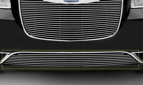 T-Rex Billet - 25436 | T-Rex Billet Series Bumper Grille | Horizontal | Aluminum | Polished | 1 Pc | Overlay