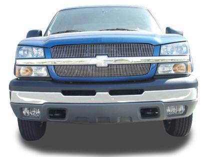 T-Rex Billet - 31100 | T-Rex Billet Series Grille | Vertical | Aluminum | Polished | 2 Pc | Overlay | [Available While Supplies Last]