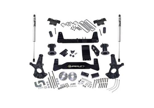 SuperLift - K160F | Superlift 6.5in Suspension Lift Kit with Fox 2.0 Shocks (2014-2016 Silverado, Sierra 1500 4WD | OE Cast Steel Control Arms)