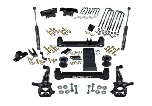SuperLift - K299 | Superlift 4 inch Suspension Lift Kit with Shadow Rear Shocks (2019-2024 Silverado, Sierra 1500 AT4 & Trailboss 4WD)