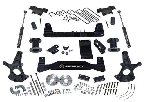 SuperLift - K162 | Superlift 6.5 Inch Suspension Lift Kit with Shadow Shocks (2007-2013 Silverado, Sierra 1500 4WD)