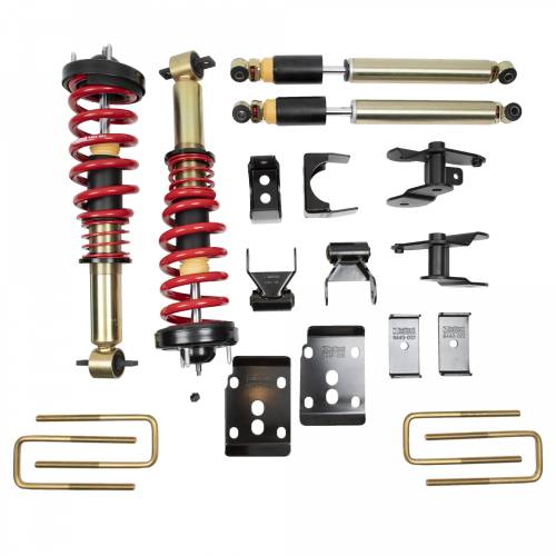 Belltech - 1001SPAC | Belltech 1 to 3 Inch Front / 4 Inch Rear Complete Lowering Kit with Damping/Height Adjustable Coilovers (2015-2020 F150 2WD/4WD)