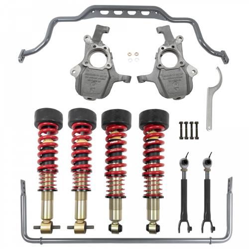 Belltech - 1034HK | Belltech 2 to 3.5 Inch Front / 1 to 4.5 Inch Rear Complete Lowering Kit with Street Performance Coilovers & Sway Bars (2021-2024 Suburban, Yukon XL 2WD/4WD)