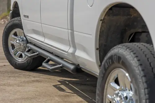 Rough Country - RCD2080CCB | Rough Country Cab Length Nerf Steps (2019-2018 Ram 1500 2WD/4WD | 2010-2024 Ram 2500, 3500 2WD/4WD | Crew Cab)