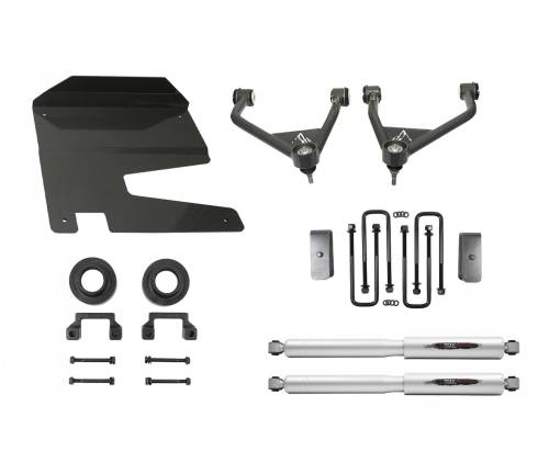 Belltech - 150212BK | Belltech 4 Inch Complete Lift kit with Trail Performance Rear Shocks (2019-2024 Silverado, Sierra 1500 2WD/4WD)