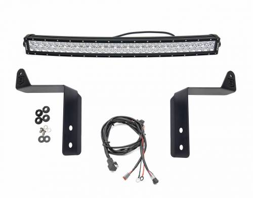 ZROADZ - Z325572-KIT | ZROADZ Front Bumper Top LED Kit with (1) 30 Inch LED Curved Double Row Light Bar (2020-2022 F250, F350 Super Duty)