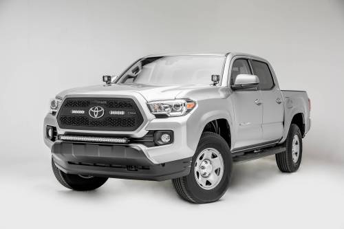 ZROADZ - Z329511-KIT-S | ZROADZ Front Bumper Center LED Kit with (1) 30 Inch LED Straight Single Row Slim Light Bar (2018-2023 Tacoma)
