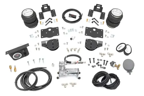 Rough Country - 10035C | Rough Country Air Spring Spacers Kit For Ram 1500 4WD | 2019-2023 | Stock Height, With Onboard Air Compressor