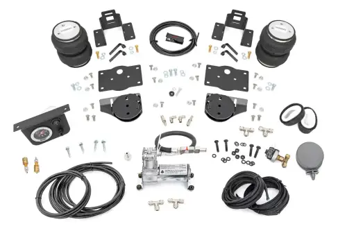 Rough Country - 10035C | Rough Country Air Spring Spacers Kit For Ram 1500 4WD | 2019-2025 | Stock Height, With Onboard Air Compressor