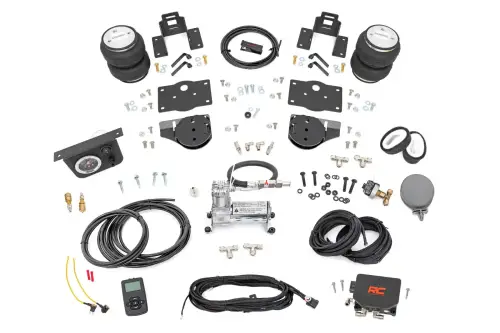 Rough Country - 10035WC | Rough Country Air Spring Spacers Kit For Ram 1500 4WD | 2019-2023 | Stock Height, With Onboard Air Compressor & Wireless Remote