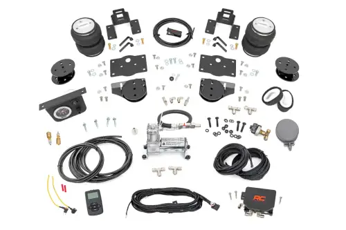 Rough Country - 100354WC | Rough Country Air Spring Spacers Kit For Ram 1500 4WD | 2019-2023 | With 4 Inch Lift, With Onboard Air Compressor & Wireless Remote