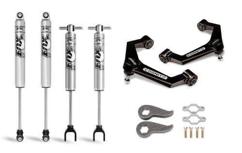 Cognito Motorsports - 110-P0928  | Cognito 3-Inch Performance Leveling Kit with Fox PS 2.0 IFP Shocks (2011-2019  Silverado, Sierra 2500 HD, 3500HD 2WD/4WD)