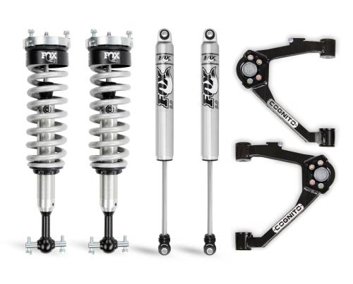 Cognito Motorsports - 210-P0957 | Cognito 3-Inch Performance Leveling Kit With Fox 2.0 IFP Shocks (2007-2018 Silverado/Sierra 1500 2WD/4WD With OEM Cast Steel Control Arms)