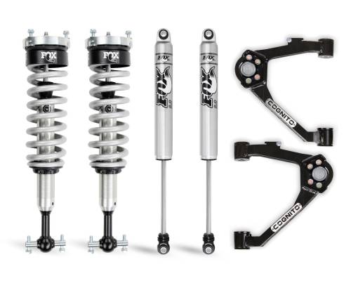 Cognito Motorsports - 210-P0957 | Cognito 3 Inch Performance Leveling Kit With Fox 2.0 IFP Shocks (2007-2018 Silverado, Sierra 1500 2WD/4WD With OEM Cast Steel Control Arms)