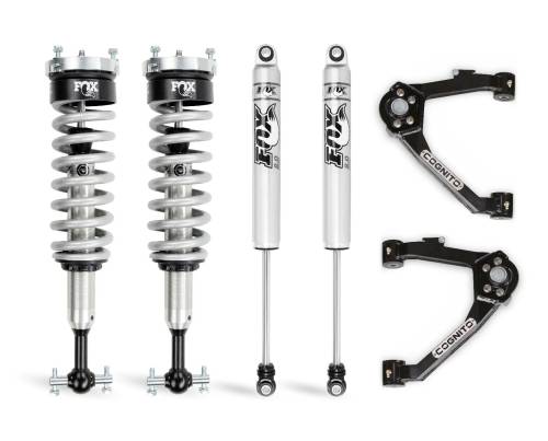 Cognito Motorsports - 210-P0962 | Cognito 3-Inch Performance Leveling Kit With Fox 2.0 IFP Shocks (2014-2018 Silverado/Sierra 1500 2WD/4WD With OEM Stamped Steel/Cast Aluminum Control Arms)