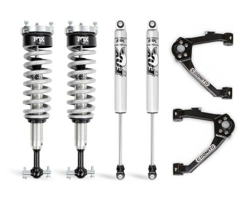 Cognito Motorsports - 210-P0962 | Cognito 3 Inch Performance Leveling Kit With Fox 2.0 IFP Shocks (2014-2018 Silverado, Sierra 1500 2WD/4WD With OEM Stamped Steel, Cast Aluminum Control Arms)