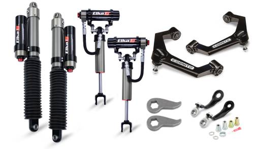 Cognito Motorsports - 210-P1129 | Cognito 3 Inch Elite Leveling Kit with Elka 2.5 Reservoir shocks (2020-2024 Silverado, Sierra 2500 HD, 3500 HD 2WD/4WD Trucks)