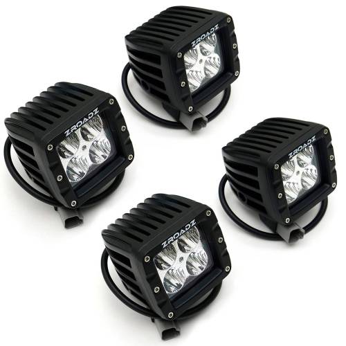 ZROADZ - Z365711-KIT4 | ZROADZ Hood Hinge LED Kit with (4) 3 Inch LED Pod Lights (2018-2023 F150)