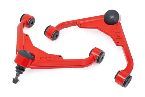 Rough Country - 1859RED | Rough Country Forged Upper Control Arms For Chevrolet Silverado 2500 HD / GM Sierra 2500 HD | 2001-2010 | 3 Inch Lift, Red