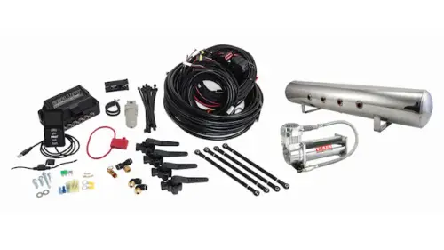 Air Lift Performance - 27798 | Air Lift Performance 3H Air Management (3/8" Air Line, 5 Gallon Lightweight Polished Aluminum Tank, VIAIR 444C Compressor)