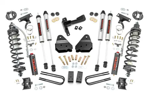 Rough Country - 56257 | Rough Country 3 Inch Coilover Conversion Lift Kit For Ford F-250 Super Duty | 2011-2016 | Diesel, Front Vertex Coilovers, Rear V2 Shocks