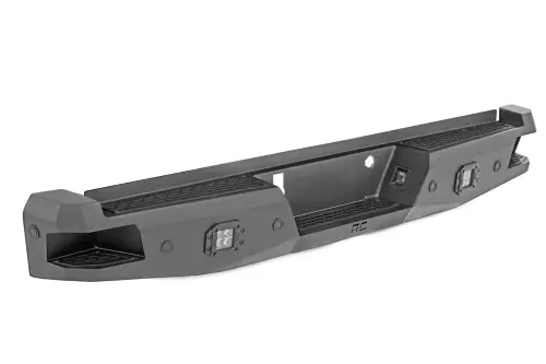 Rough Country - 10810A | Rough Country Rear Bumper With LED Flush Mount Lights For Ford F-150 2WD/4WD | 2021-2023