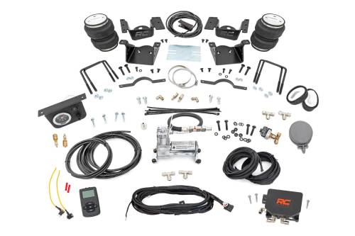 Rough Country - 100074WC | Rough-Country Air Spring Kit w/compressor | Wireless Controller | 7.5 Inch Lift Kit | Chevrolet/GMC 2500HD/3500HD (11-19)