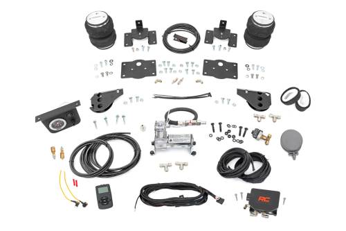 Rough Country - 10032WC | Rough Country Air Spring Kit w/compressor | Wireless Controller | Ram 1500 4WD (09-23 Classic)