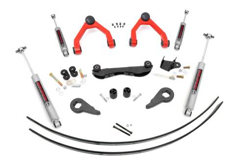 Rough Country - 17030RED | Rough Country 2-3 Inch Lift Kit | Rear AAL | Chevrolet/GMC C1500/K1500 Truck/SUV (88-99)