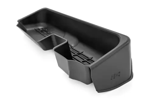 Rough Country - RC09051A | Rough Country Under Seat Storage Compartment (2019-2025 Silverado, Sierra 1500 2WD/4WD, 2020-2025 Silverado, Sierra 2500 HD, 3500 HD 2WD/4WD | Crew Cab Models ONLY)