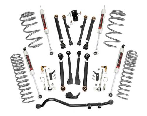 Rough Country - 61240 | Rough Country 2.5 Inch Lift Kit Jeep Wrangler TJ 4WD | M1 Monotube Shocks, 6 Cyl Engine