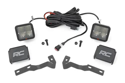 Rough Country - 81080 | Rough Country Low Profile LED Ditch Light Kit For Toyota Tacoma (2016-2023) | Spectrum Series