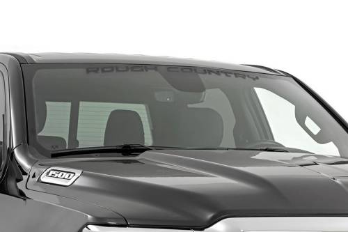 Rough Country - 84166BG | Rough Country Window Decal | 3.6 X 35 Inch, Gloss Black