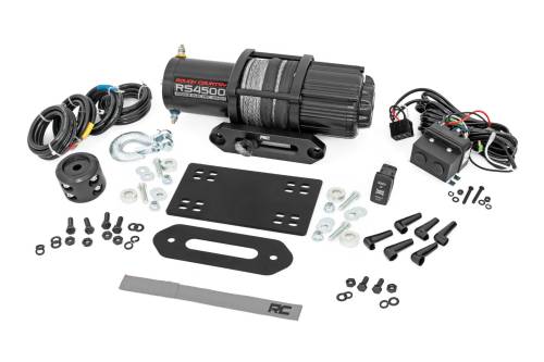Rough Country - 92071 | Rough Country Winch Plate For Can-Am Defender HD8 / HD9 / HD10 | With RS4500S Winch