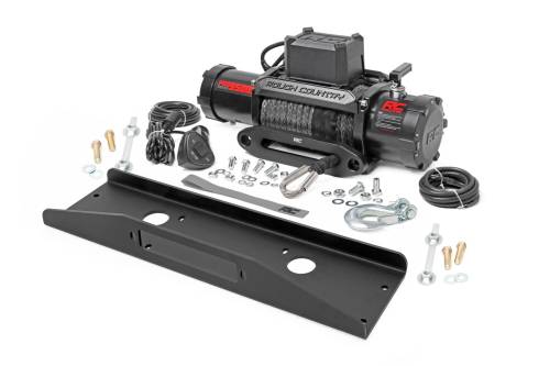 Rough Country - 92073 | Rough Country Winch Plate For Mahindra Roxor | With PRO9500S Winch
