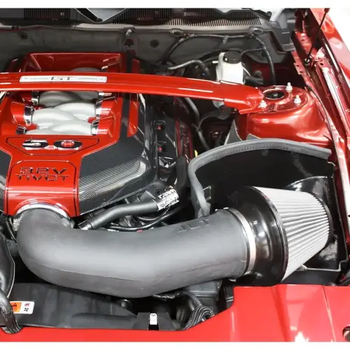 S&B Filters - CAI2-FMG-11D | JLT Series 2 Cold Air Intake Kit (2011-2014 Mustang GT 5.0, Boss) Dry Extendable White
