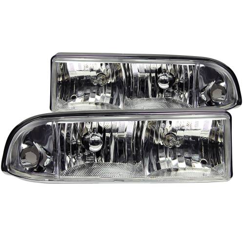 Anzo USA - 111014 | Anzo USA Crystal Headlights Chrome (1998-2004 S10 Pickup, Blazer)