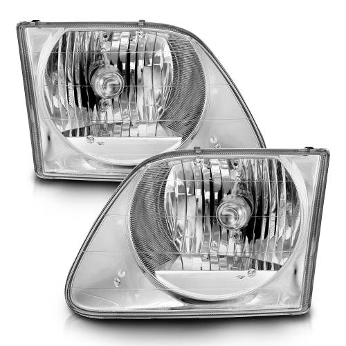 Anzo USA - 111030 | Anzo USA Crystal Headlights Chrome (1997-2003 F150, 1997-2002 Excursion)