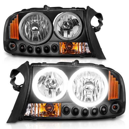 Anzo USA - 111085 | Anzo USA Crystal Headlights Black 1pc (1997-2004 Dakota | 1998-2003 Durango)