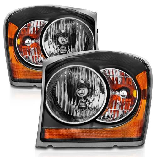 Anzo USA - 111110 | Anzo USA Crystal Headlights Black (2004-2006 Durango)