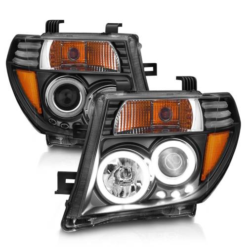 Anzo USA - 111111 | Anzo USA Projector Headlights w/ Halo Black (2005-2008 Frontier | 2005-2007 Pathfinder)