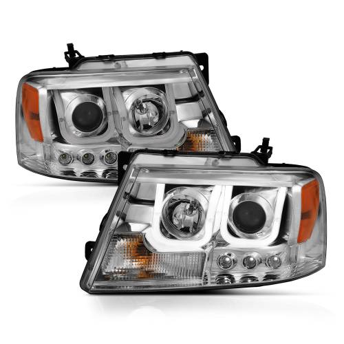 Anzo USA - 111287 | Anzo USA Projector Headlights w/ U-Bar Chrome (2004-2008 F150 | 2006-2008 Mark LT)