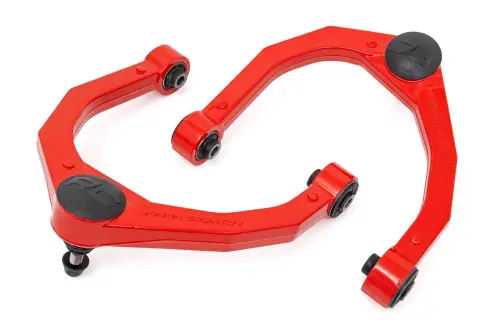 Rough Country - 82008RED | Rough Country Forged Upper Control Arms Aluminum For Nissan Titan 4WD | 2004-2024 | OE Upgrade | Red