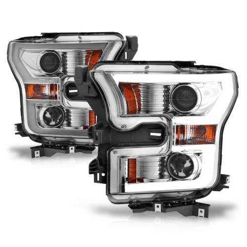 Anzo USA - 111348 | Anzo USA Projector Headlights Plank Style Chrome (2015-2017 F150 Pickup)